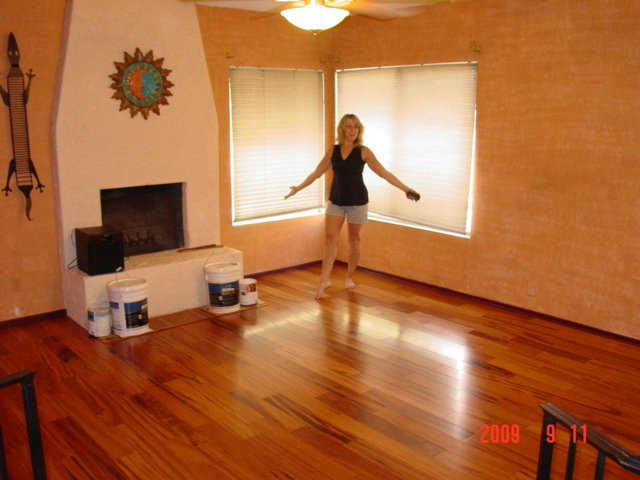 Donna and her new floor