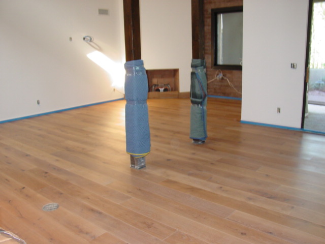 TEKA 3/4 inch 3 ply 8 inch wide Engineered European White Oak 2 - 10 foot planks. Installed with Rubio Monocoat Finish